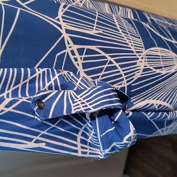 BANANA Republic 3/4 Sleeve Dress Blue/White Size M - Picture 4 of 10